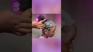 Cute natural hairstyle on 4 type hair 💞#teamnatural #naturalcurlyhair #naturalhair #4c