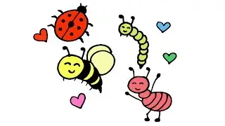 HOW TO DRAW CUTE INSECTS