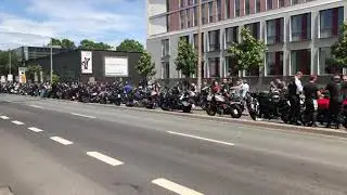 Motorrad Demo in Wiesbaden