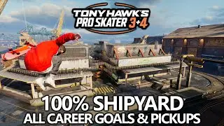 Tony Hawk's Pro Skater 3+4 - Shipyard 100% (All Career Goals, Stat Points, Cash, IG Logo, etc)