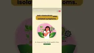 Self-medication treats symptoms. #homeopathyheals #homeopathicclinic #homeopathy
