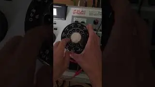 Playing my beat through a rotary phone.