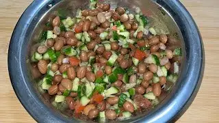 Boiled peanut chat ll how to make simple and healthy peanut chat #Vegan #recipe #vegetarianfood
