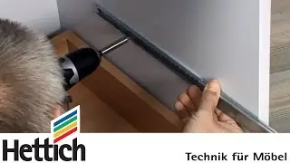 Mounting of ball-bearing partial extension runners for 27 mm groove: Do-It-Yourself with Hettich