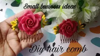 diy hair comb |hair clip making at home|diy hair accessories|diy |how to make floral hair clip