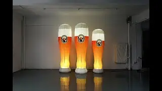 Real looking inflatable beer mug for bar decor
