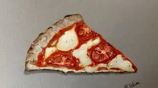 3D Drawing How to Draw Realistic Mozzarella Pizza