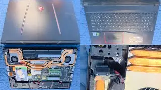 Разборка MSI GE75 Raider 10SFS-446US. Ремонт разболтанного разъема питания + быстрый осмотр внутр...