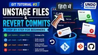 How to Unstage Files and Revert Commits in Git | Undo Changes Step by Step | IT WALA | HINDI-हिंदी