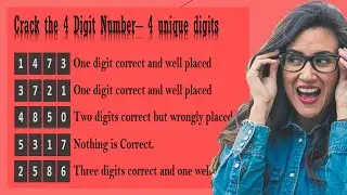 Crack The Code and Unlock the Key - Challenge| Day 6  Puzzle| Can you Crack the Unique 4 Digit Code.