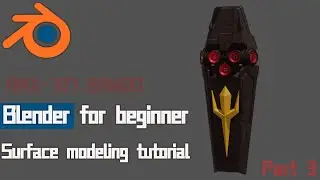 【Blender】 AMX-107 BAWOO- 3D Mecha Shield Modeling Timelapse (no audio)