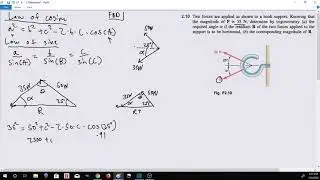 STATICS: The triangle method. example 1 2.10