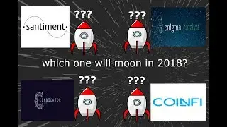 WHICH one WILL MOON first ?! $SAN Santiment $CDN Cindicator $ENG Enigma $COFI CoinFi