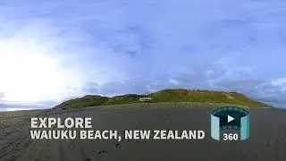 360 Video: Walk on Waiuku Beach | New Zealand | Volcanic Beach Walk