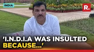 Suspended from Rajya Sabha, AAP's Sanjay Singh continues protest outside Parliament
