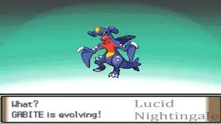 Pokemon Platinum Gible Evolves to Gabite and to Garchomp