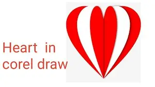 Make a heart logo in corel draw // corel draw me heart logo ka logo banaye