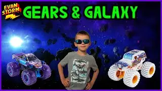 Toy Monster Truck Racing Gears & Galaxy Moon RaceTrack