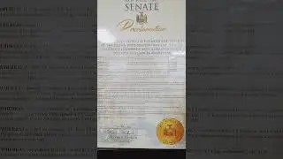 New York State Senate Proclamation Award Honored to Award winning Actor Kevin Byrd!