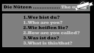 GERMAN W FRAGEN, German question words, #easygoal12
