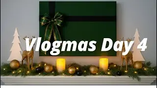 Vlogmas Day 4 | DIY Gift Wrap Canvas for Holiday Wall Art