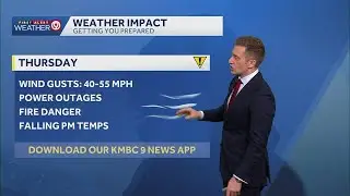 Strong wind gusts could impact your Thursday in Kansas City along with falling temperatures
