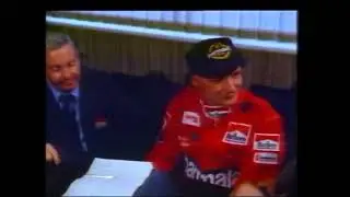 1981 November 12 - Niki Lauda sign contract with McLaren for 1982 + footage of test @ Donington