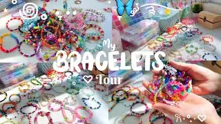 💖My Handmade Beaded Bracelet Collection ✨ different types of beads for bracelets #bracelet #temu  