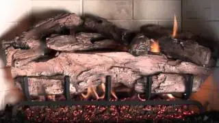 Peterson Gas Logs - Charred Cedar Demo