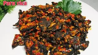Resep paru rica khas makassar || Paru sapi mercon wajib di coba