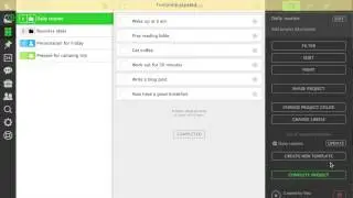 Templates in Nozbe