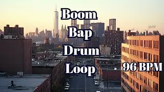 96 BPM Boom Bap Drum Loop - Gritty Old School Hip Hop Drums