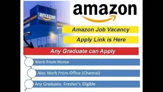 Amazon Latest Job | An y Degree | Freshers #amazonjobs2024
