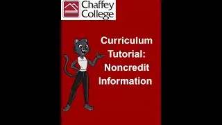 How to Complete the Noncredit Information Page