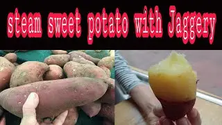 steam sweet potatos with Jaggery ,.  Grandma method sy shaker kandi ko steam krna seekhein