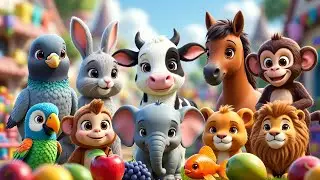 🌾 आओ गाँव की सैर करें | हिंदी बाल गीत | Cartoon Rhymes for Kids