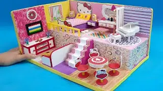 افعلها بنفسك منزل مصغر بالكرتون #10  DIY Miniature  from Cardboard  漫画の子猫のミニチュアハウス
