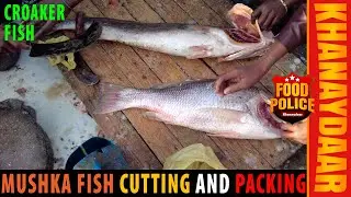 How to Cut & Clean Croaker Fish meat | Mushka Fish Cutting & Packing | Karachi Fisheries