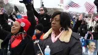 Inauguration: Freedom Riders, Crowd Reacts to Obama's Speech