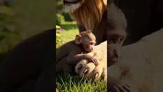 King of Compassion: Lion Saves Captive Monkey #adventure #action