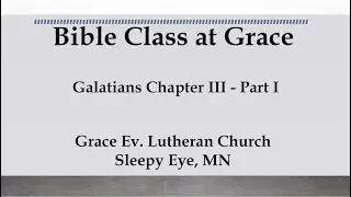 Bible class, January 11 2026, Grace Ev. Lutheran Church, Sleepy Eye, MN