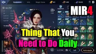 MIR4 Daily Routine or Thing That You Need to Do Daily