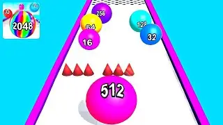 2048 Balls - Color Ball Run ! All Levels Gameplay (1-9) android, ios