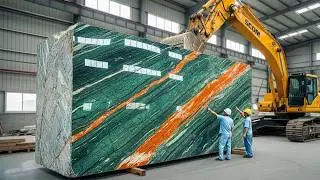 CÓMO se HACE el MÁRMOL  Mega Fábricas del Mármol Gigante
