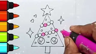 Merry Christmas drawing easy 🎄| Santa Claus drawing| Christmas Tree drawing| Merry Christmas poster
