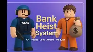 Roblox Studio - Bank Robbery System with Prison, Handcuff and Taser System (DOWNLOAD)