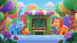 Colorful Zoo Chalkboard &ndash; Learn Colors & Animals | Kids Nursery Rhyme