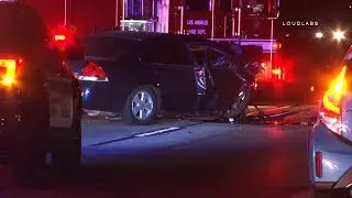 210 Quadruple Fatal Freeway Crash / Sunland   RAW FOOTAGE