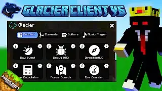The Best Mod Menu Client (Glacier Client V6) For MCPE 1.21+