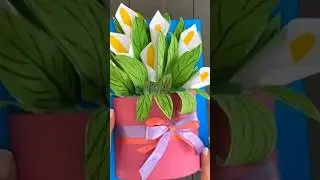 Корзина с нежными цветами на 8 марта #papercraft #поделкаизбумаги #craftsforbeginners #postcard#diy